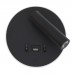 Φωτιστικό Τοίχου LED Φωτισμού Εμπρός-Πίσω + USB Θερμό Φως Μαύρο 43418-BL